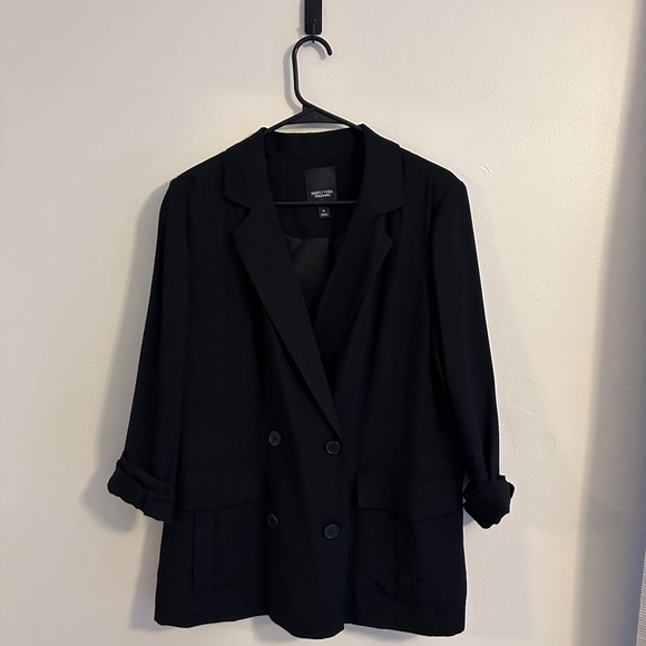 Simply Vera Vera Wang Lightweight Blazer in Black NWOT - Picture 1 of 6
